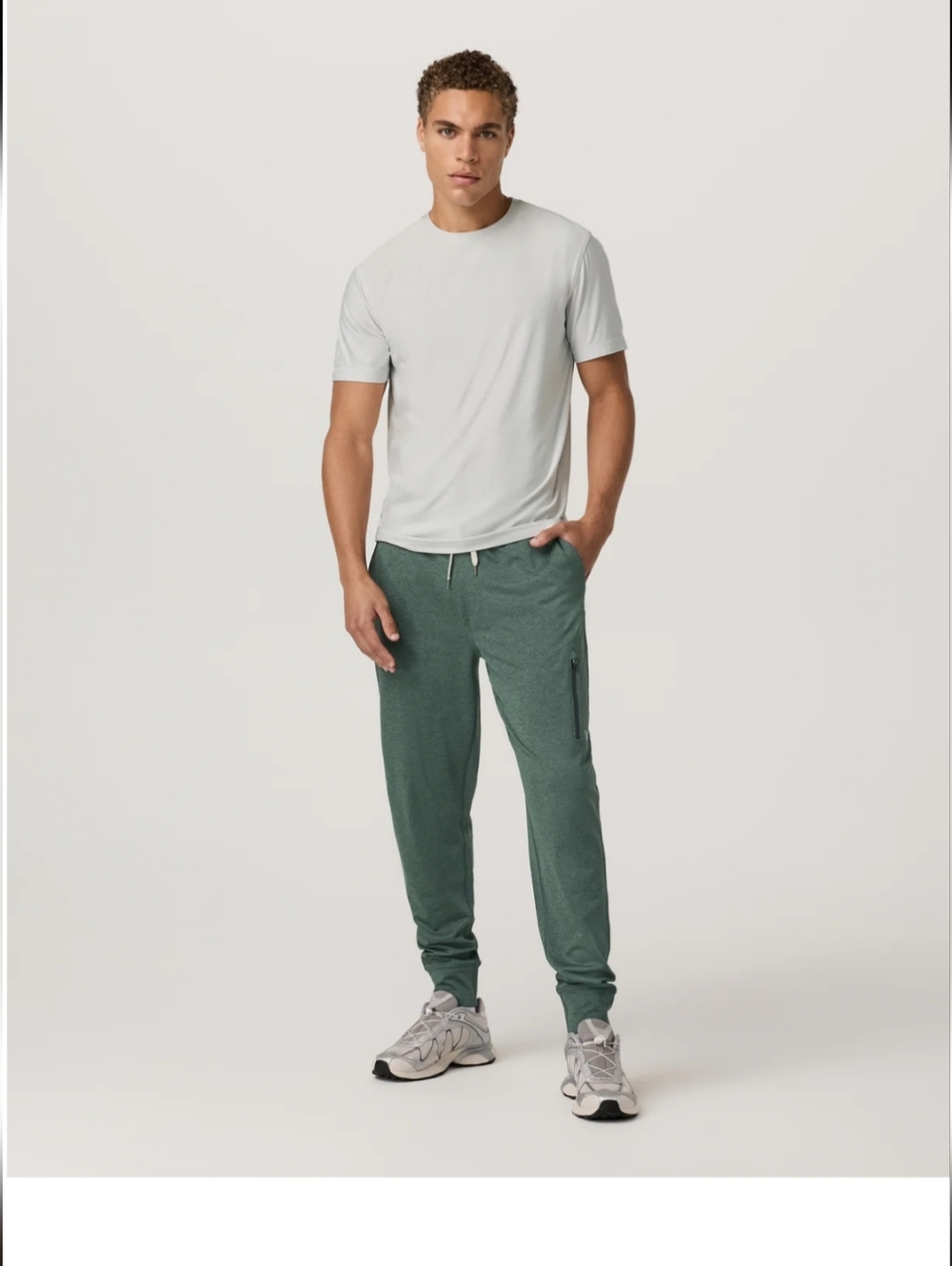 NEW! Vuori Sunday Performance Jogger Pants Agate Green Heather Size Large Men